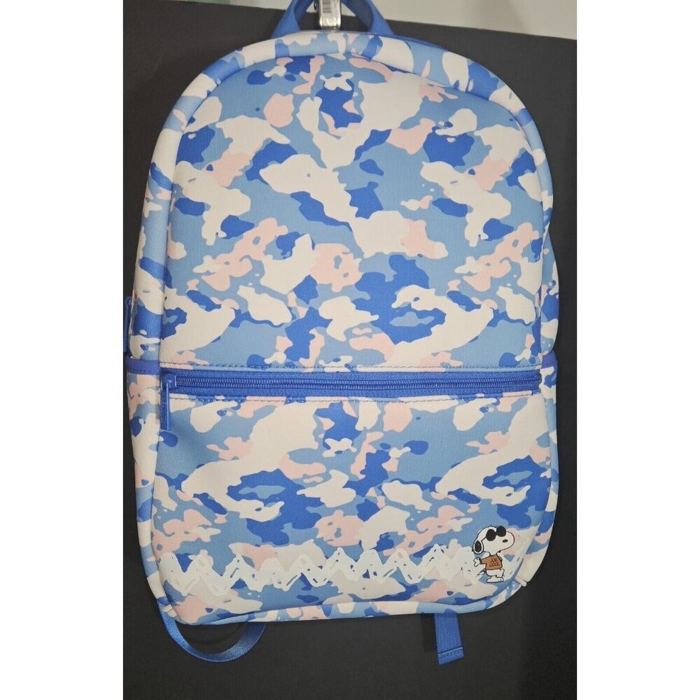 MYTAGALONGS Peanuts Blue Multi Camo Snoopy "Joe Cool" Neoprene Backpack-NWT